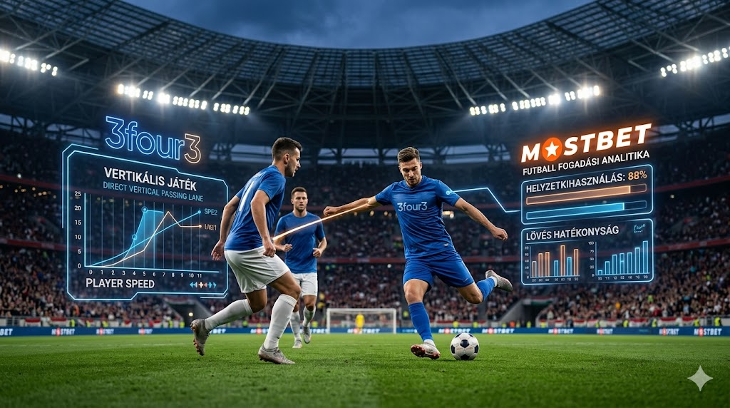 3four3 támadó modell a Mostbet futballfogadási elemzéseiben