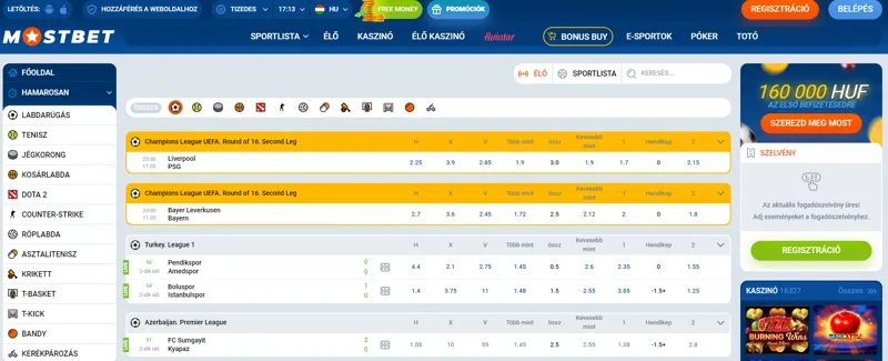 Élő futball elemzés és fogadás