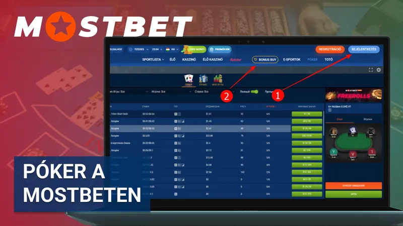 Mostbet póker lobby