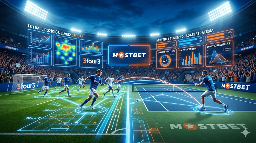 3four3 futball pozíciós alapelvei a Mostbet tenisz fogadási stratégiájában
